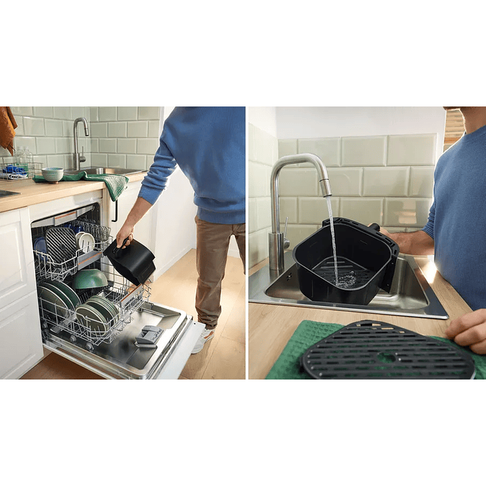 Serie 4 Freidora de aire Negro 6,1 L con Rejilla Grill 6