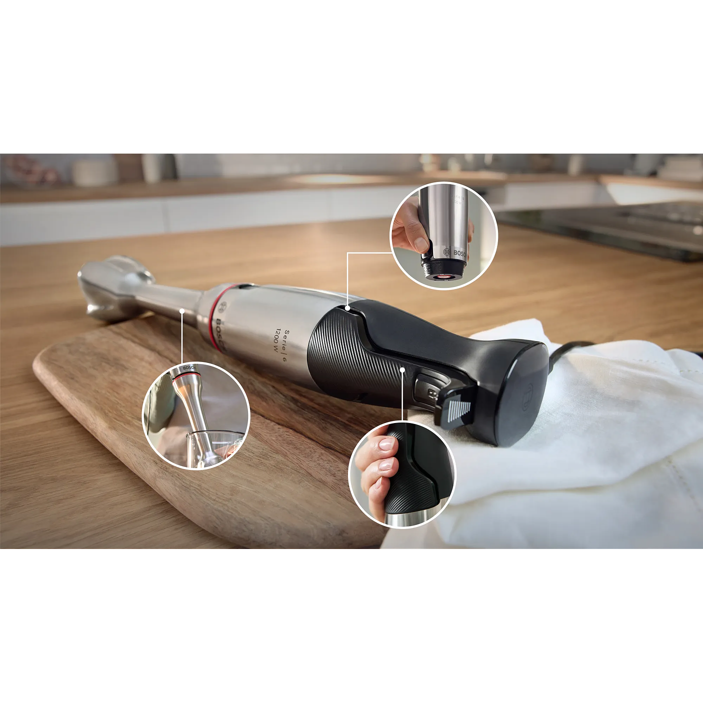 Serie 6 Batidora de mano ErgoMaster 1200 W Acero inoxidable 7