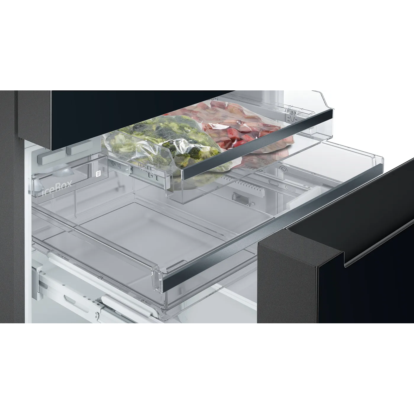 iQ700 Frigorífico French Door 605 L – 183 x 90,5 cm, Negro con puertas de cristal, Total noFrost 5