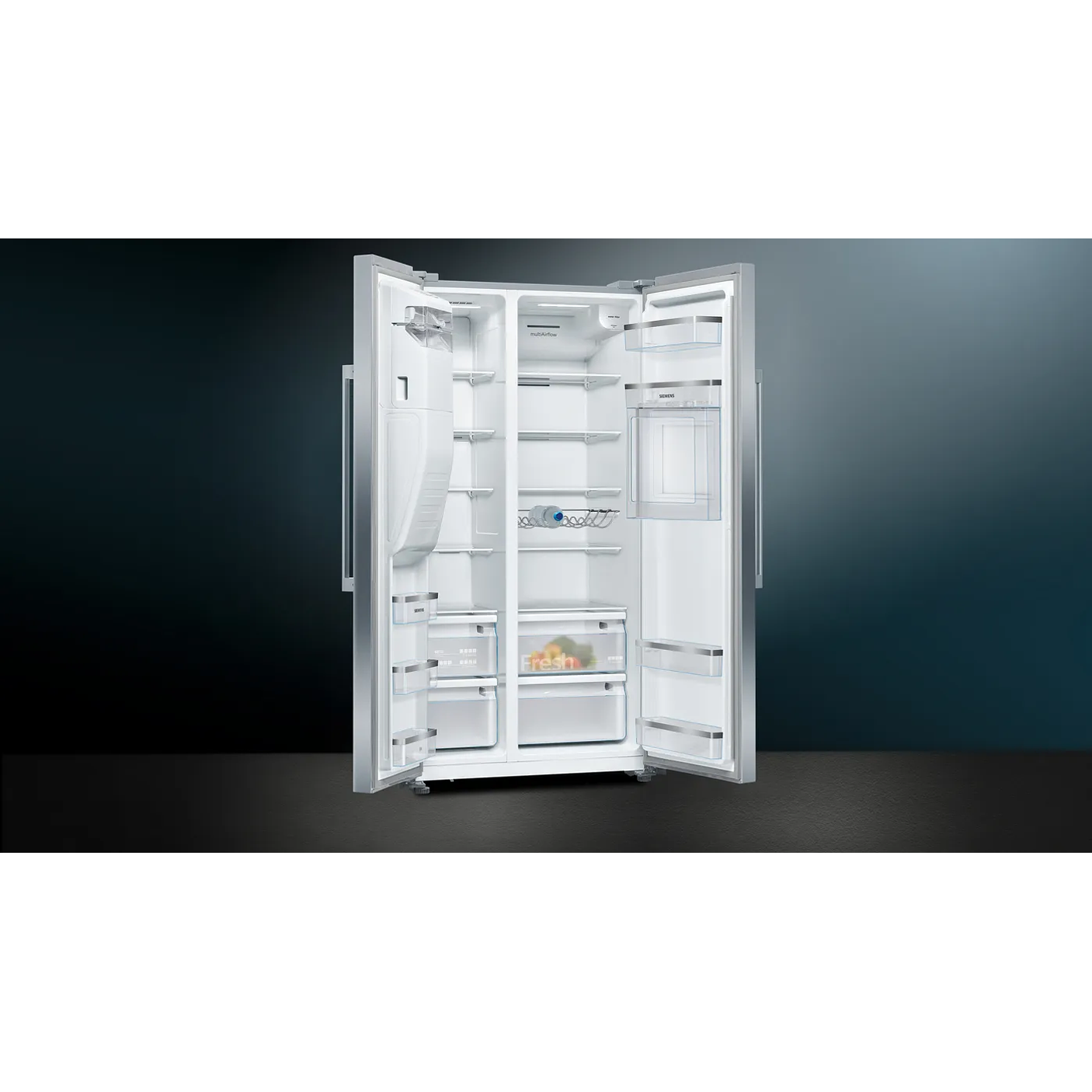 iQ500 Frigorífico Americano 615 L – 178,7 x 90,8 cm, Acero antihuellas, Total noFrost 2