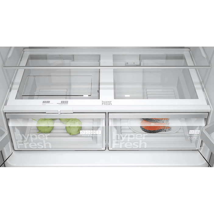 iQ300 Multipuerta 183 x 90.5 cm Acero negro antihuellas, Total noFrost 3