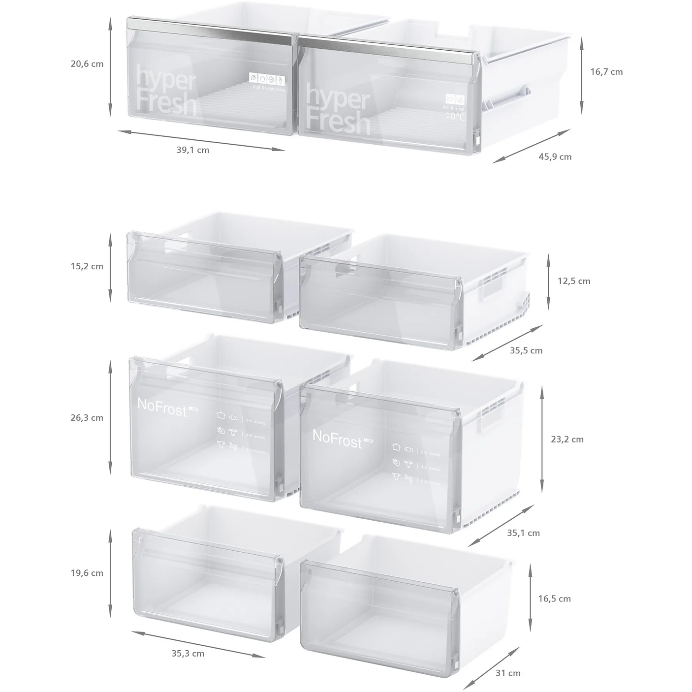 iQ300 Multipuerta 183 x 90.5 cm Acero negro antihuellas, Total noFrost 9