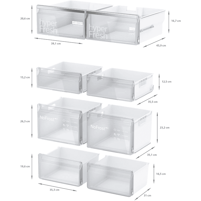 iQ300 Multipuerta 183 x 90.5 cm Acero negro antihuellas, Total noFrost 9