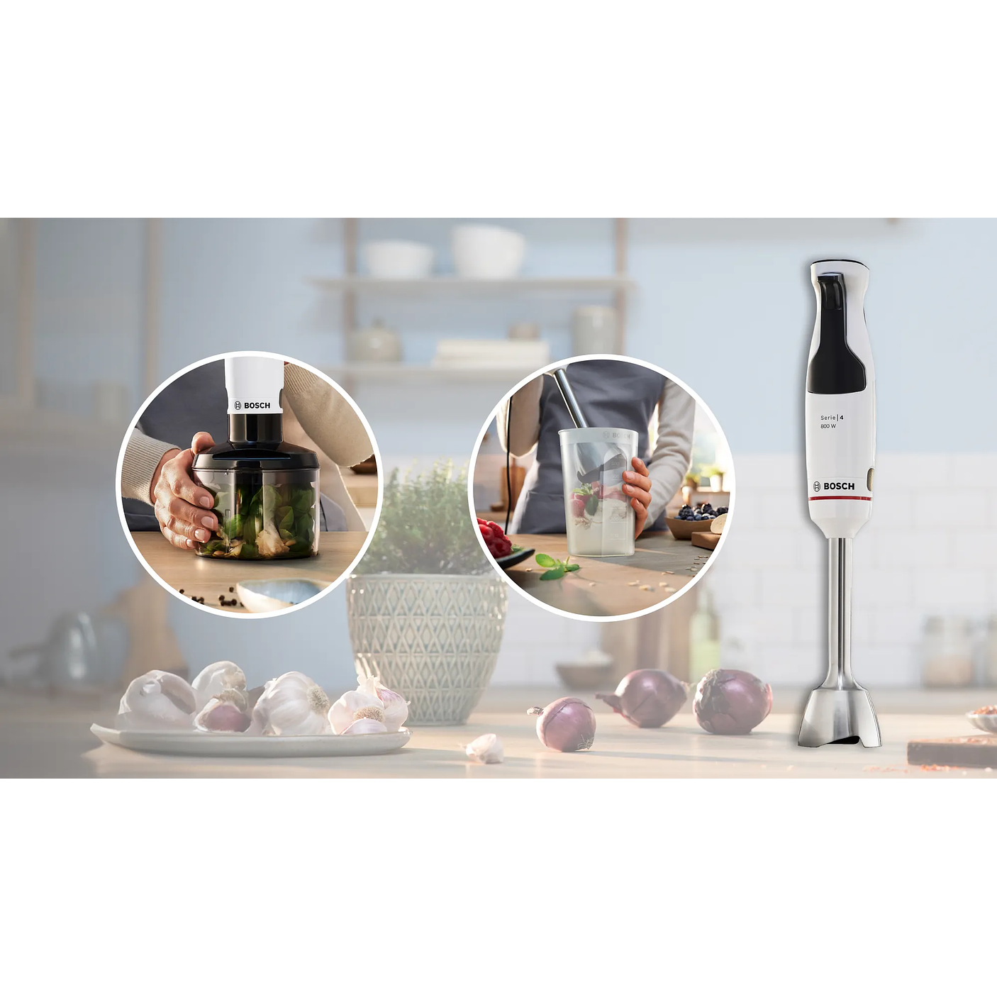 Serie 4 Batidora de mano ErgoMaster 800 W Blanco 16