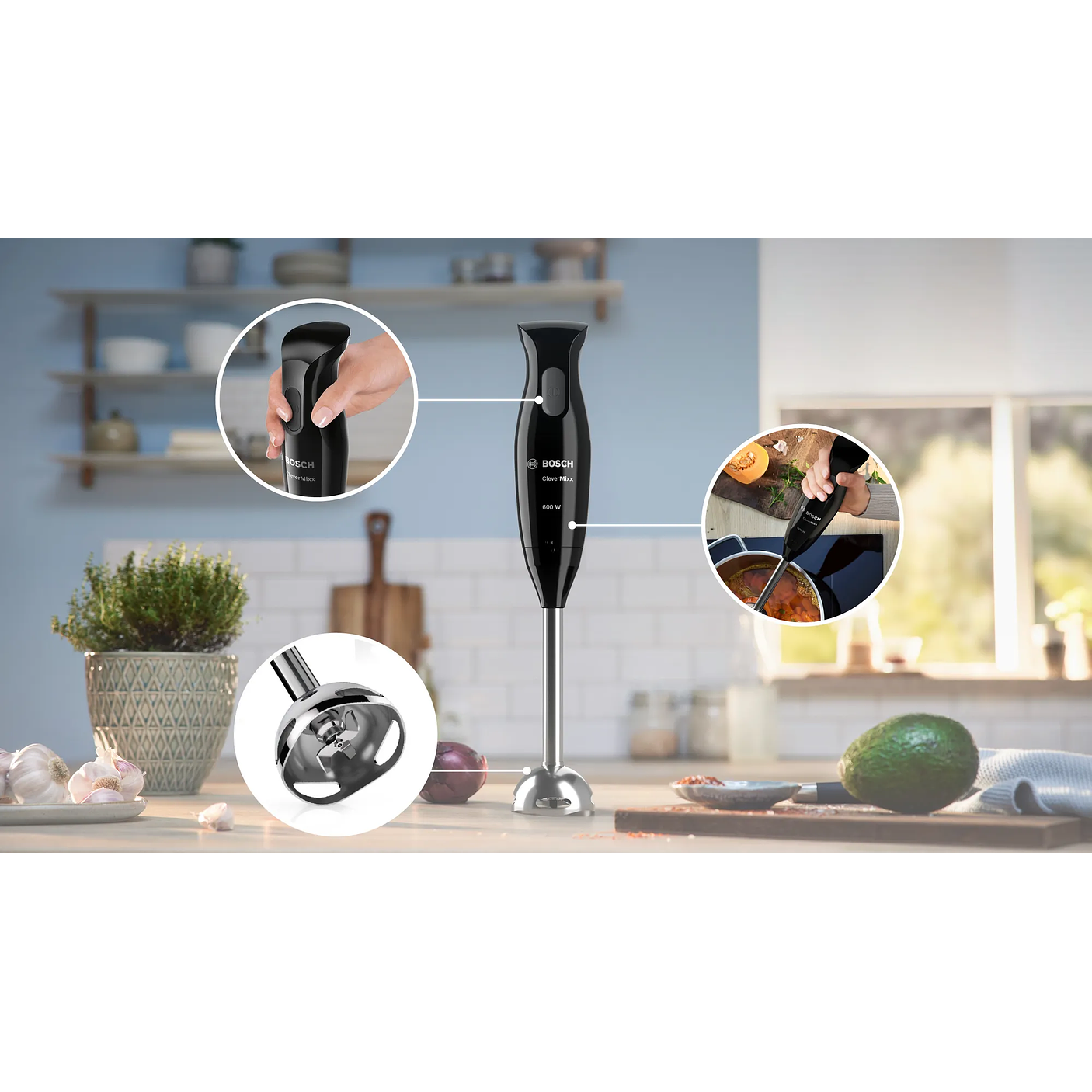 Bosch Batidora de mano CleverMixx – 600 W Negro/Antracita 2