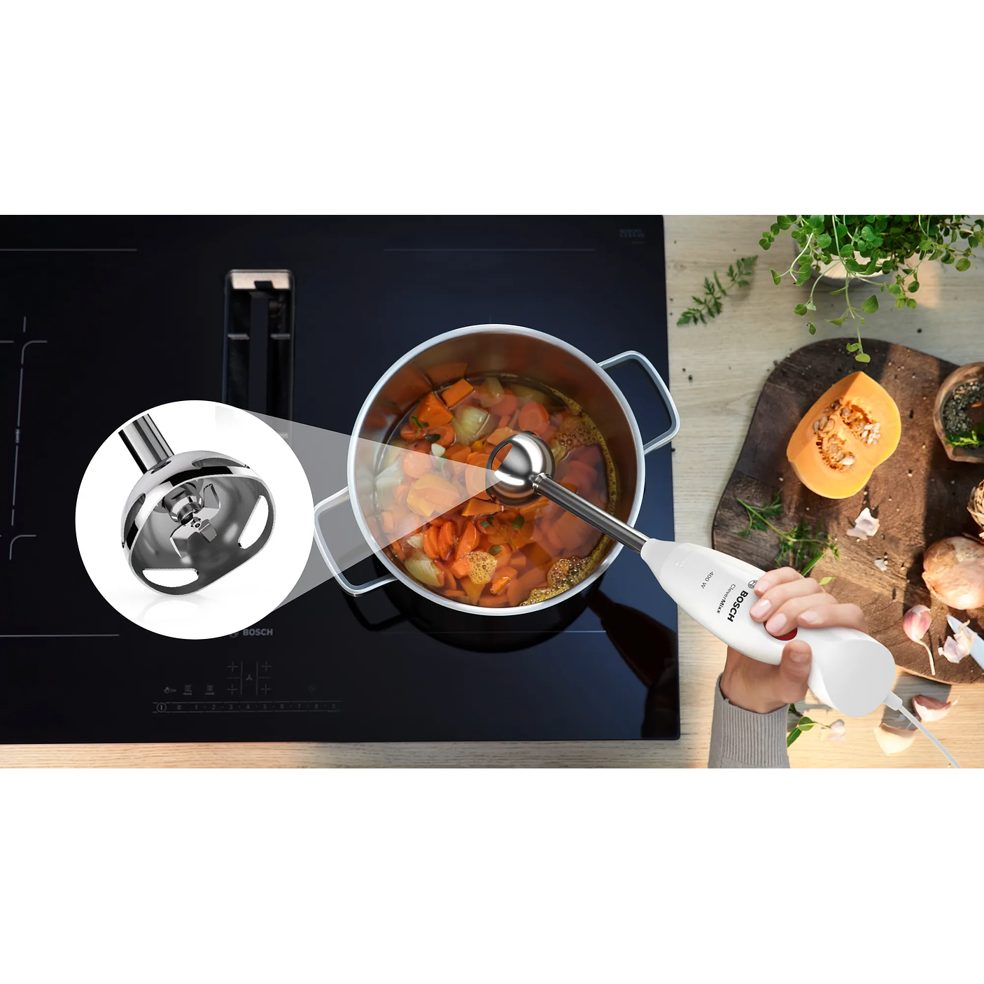 Bosch Batidora de mano CleverMixx – 400 W Blanco/Rojo 2