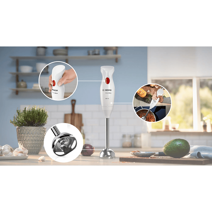 Bosch Batidora de mano CleverMixx – 400 W Blanco/Rojo 3