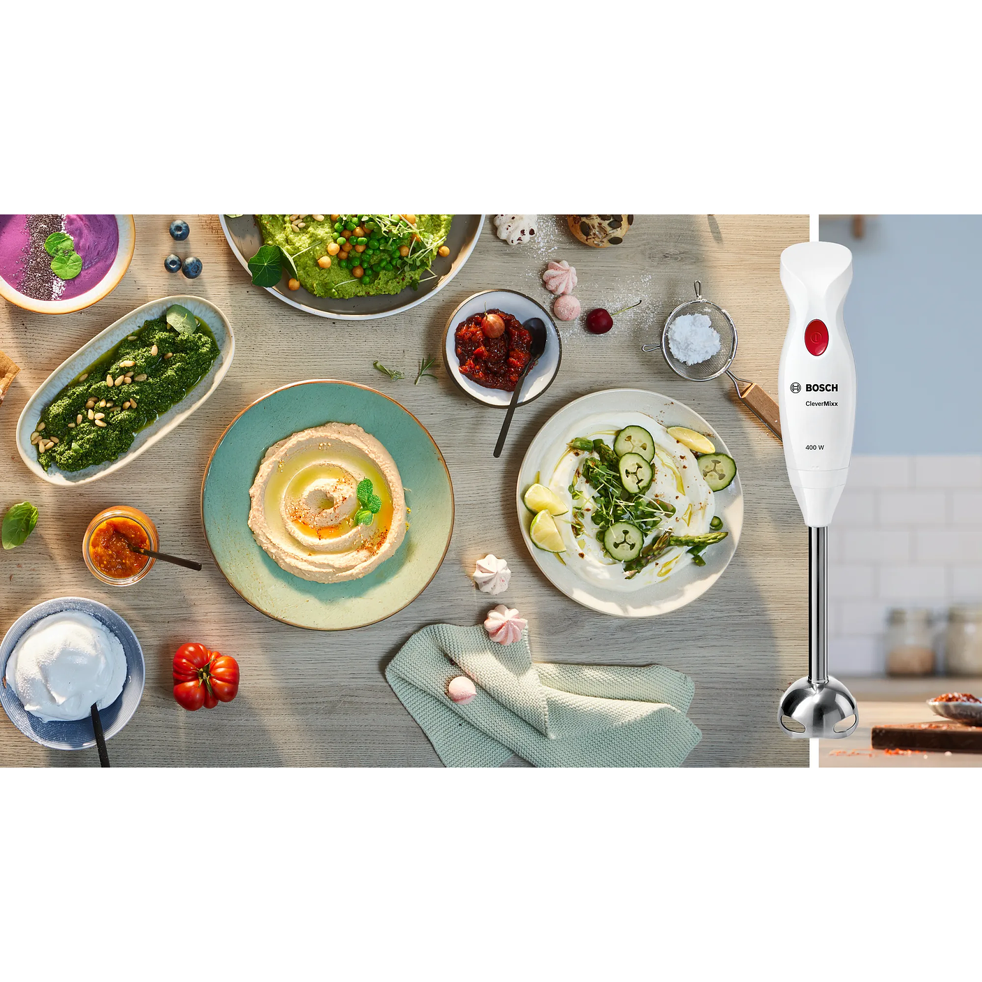 Bosch Batidora de mano CleverMixx – 400 W Blanco/Rojo 5