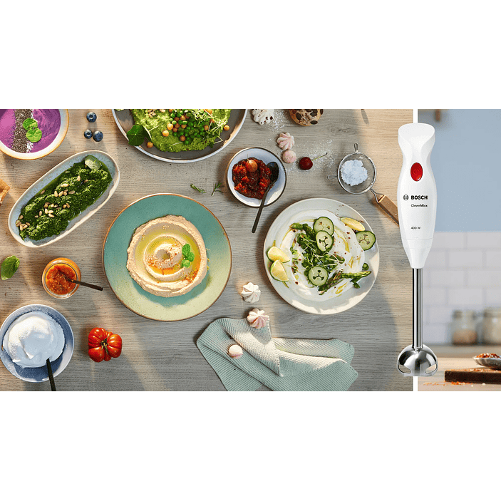 Bosch Batidora de mano CleverMixx – 400 W Blanco/Rojo 5
