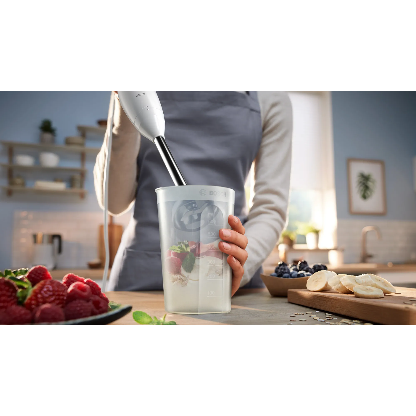 Bosch Batidora de mano CleverMixx – 400 W Blanco/Rojo 11