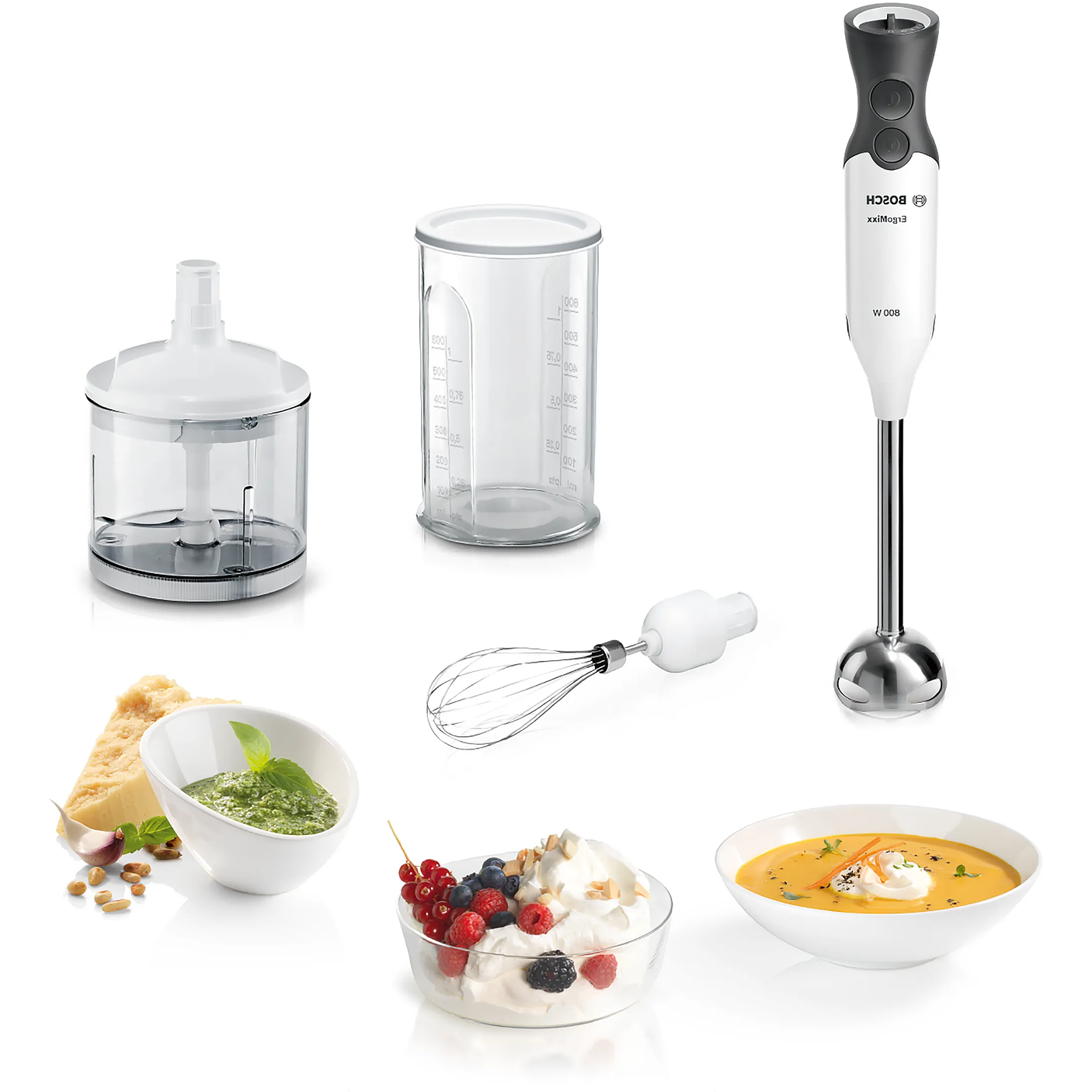 Bosch Batidora de mano ErgoMixx – 800 W Blanco/Antracita 4