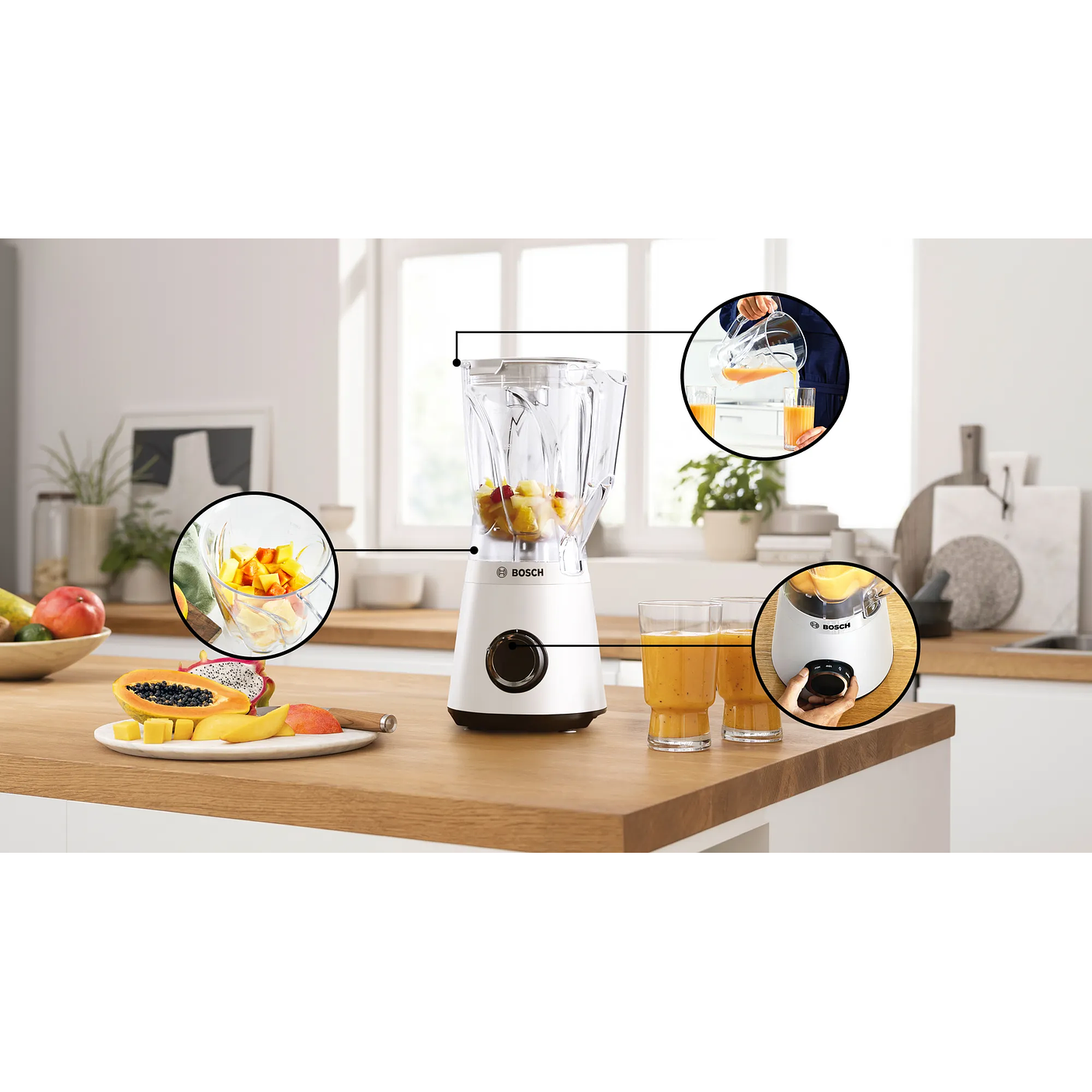 Serie 4 Batidora de vaso VitaPower 1200 W Blanco 1,5 L 3