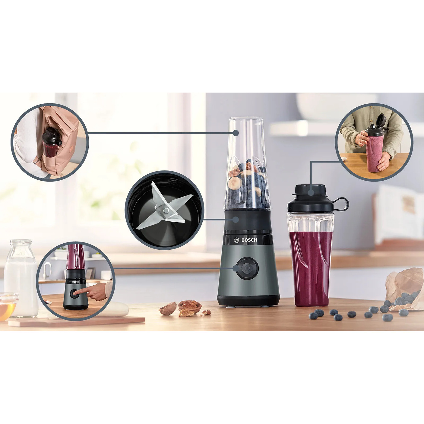 Serie 2 Batidora de vaso VitaPower 450 W Plata 20