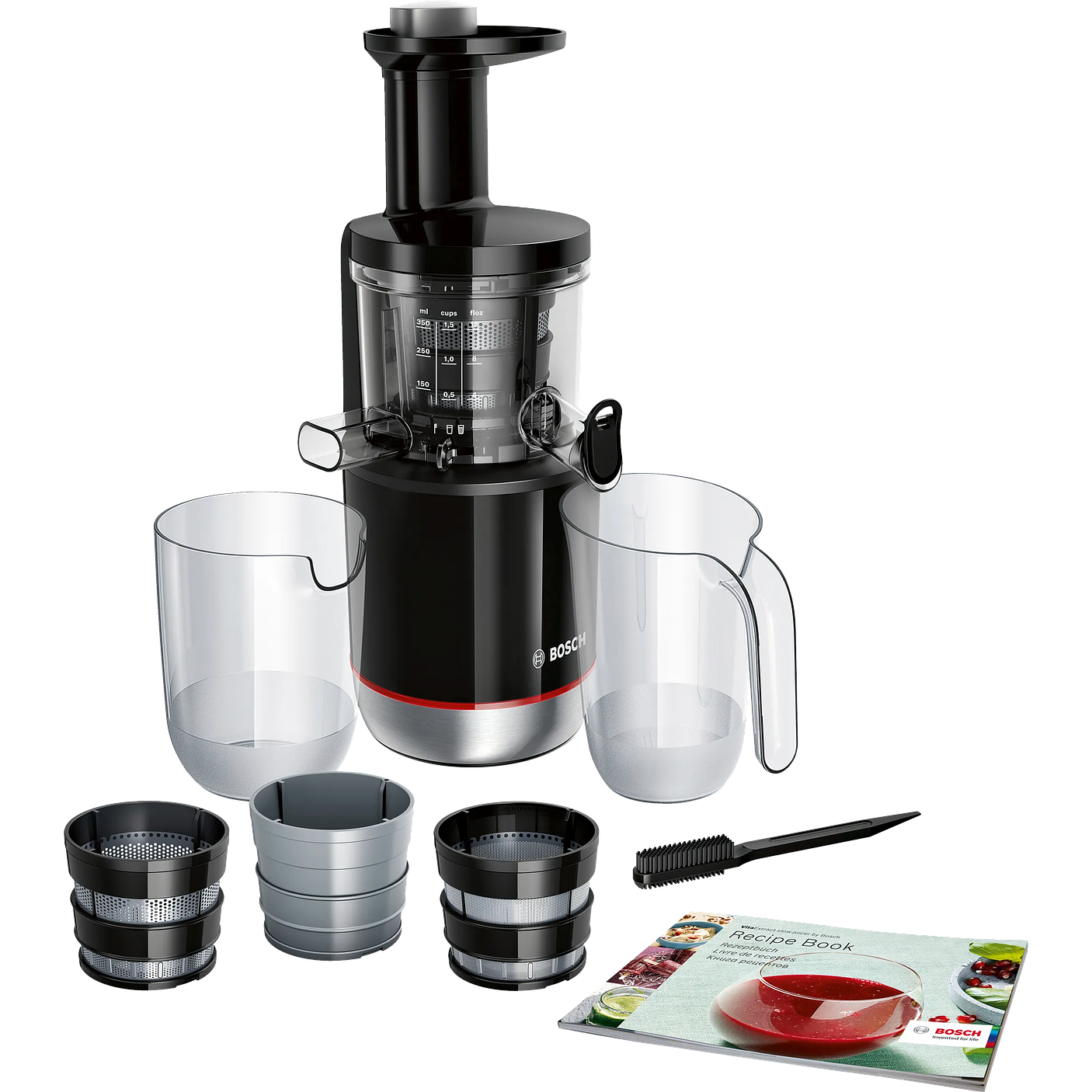 Extractor de jugos lento VitaExtract 150 W Negro, Acero inoxidable 1