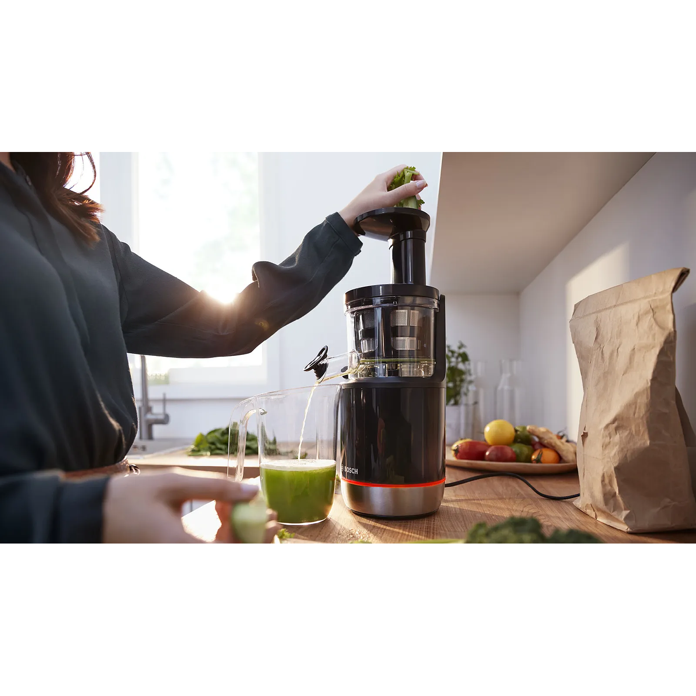 Extractor de jugos lento VitaExtract 150 W Negro, Acero inoxidable 8