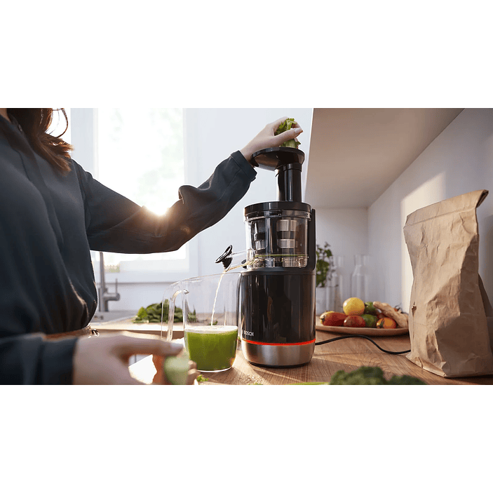 Extractor de jugos lento VitaExtract 150 W Negro, Acero inoxidable 8