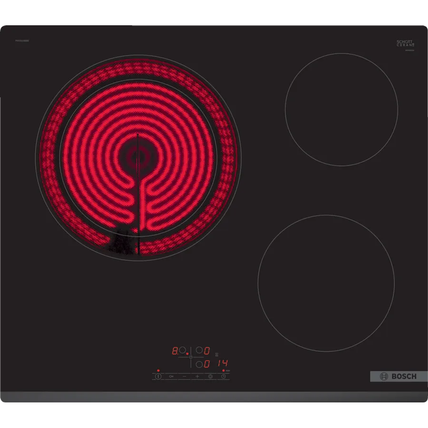 Serie 4 Placa vitrocerámica 60 cm sin perfiles 3 posiciones 1