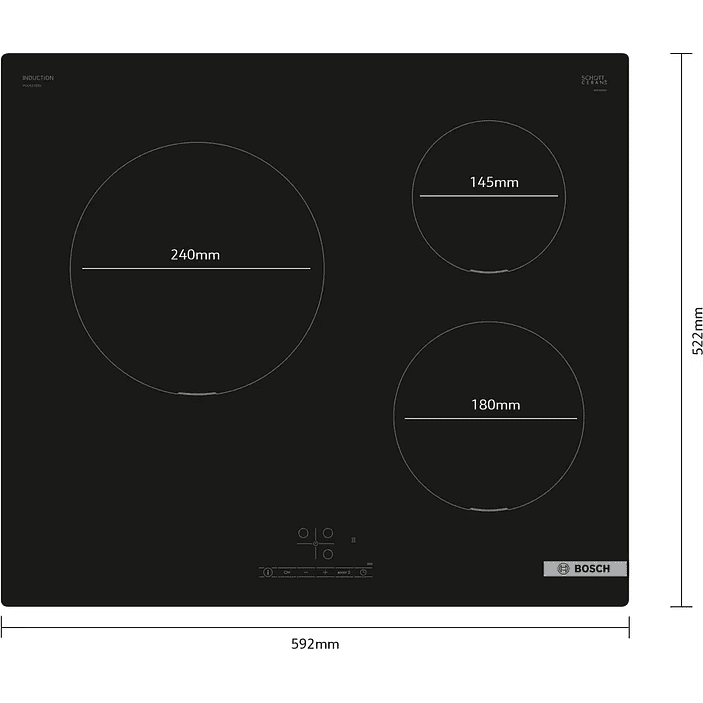 Serie 4 Placa de inducción 60 cm sin perfiles Función Sprint 2