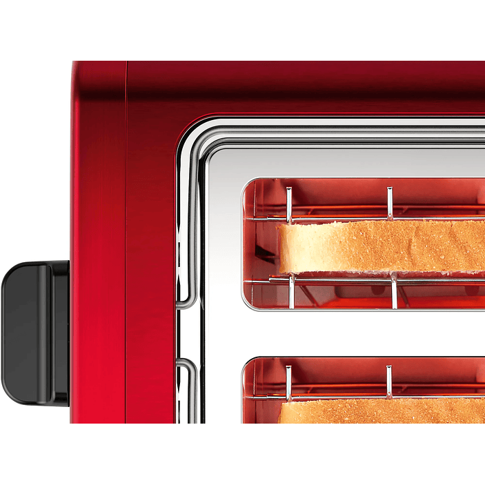 Tostador corto DesignLine Rojo 1050 W 6