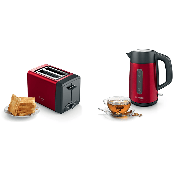 Tostador corto DesignLine Rojo 1050 W 7