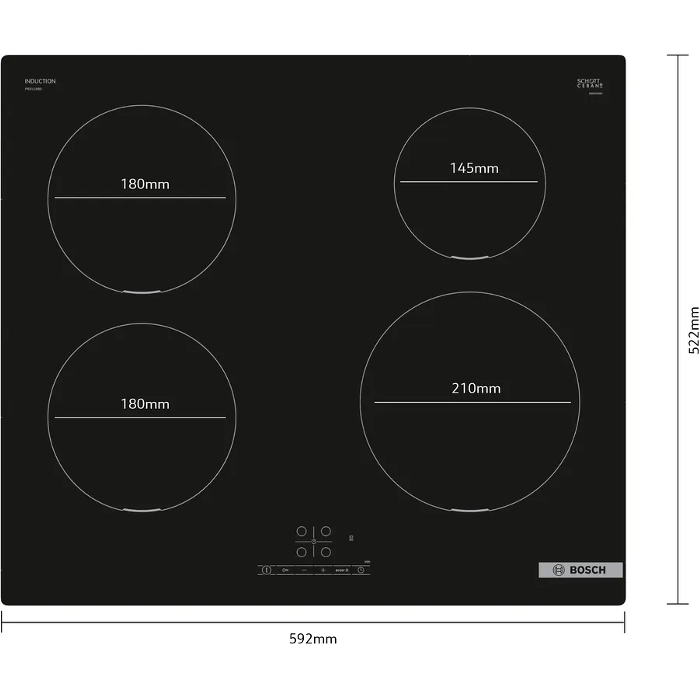 Serie 4 Placa de inducción 60 cm sin perfiles con Avisador Acústico 2