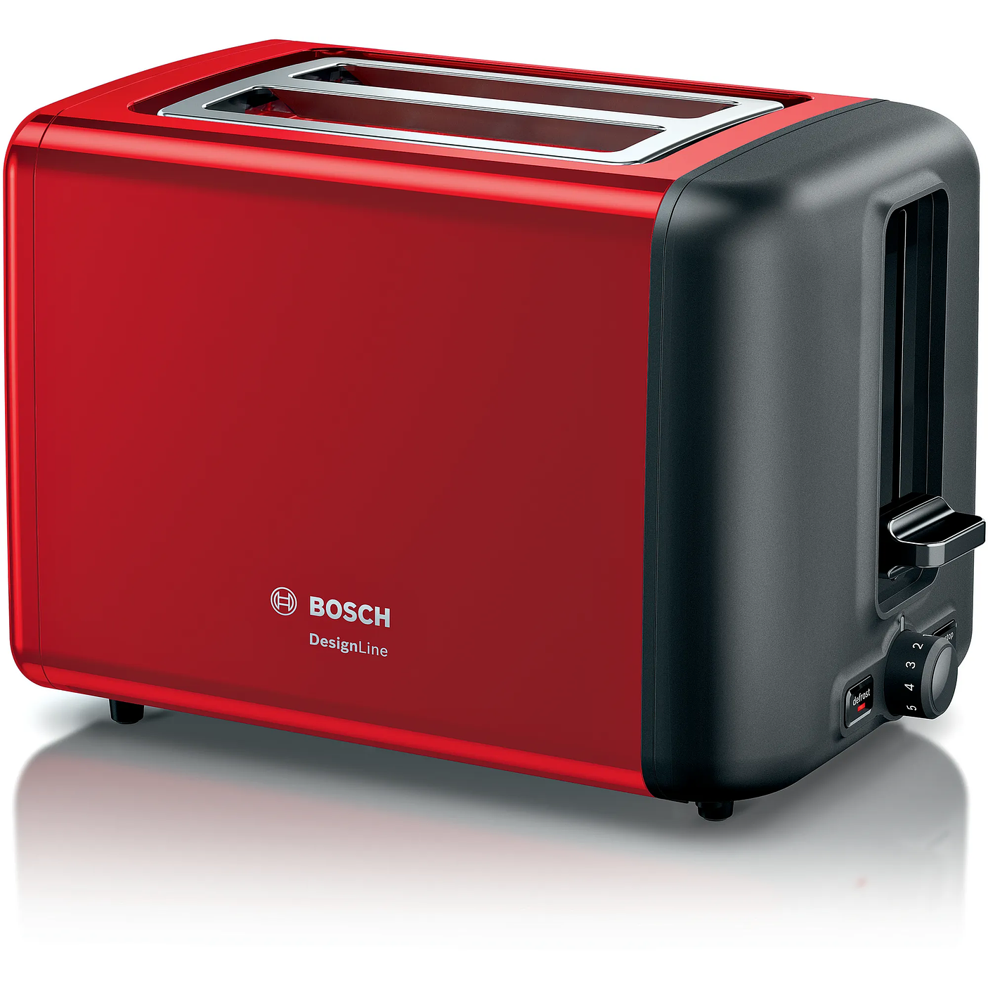 Tostador corto DesignLine Rojo 1050 W 1