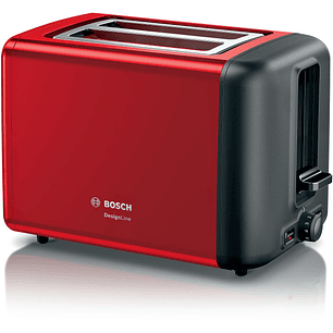 Tostador corto DesignLine Rojo 1050 W