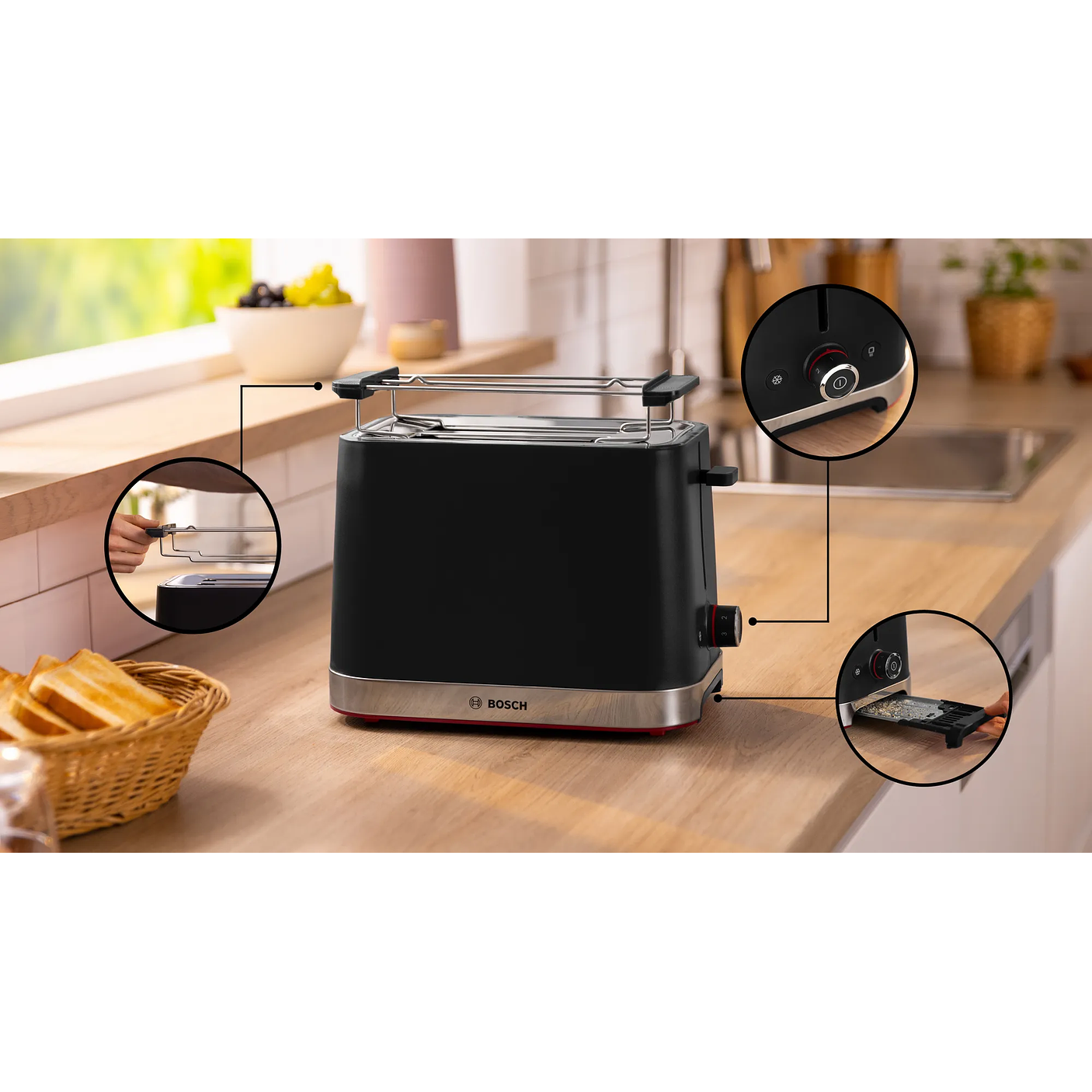 Tostador corto MyMoment Negro 1050 W  3