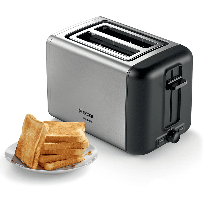 Tostador corto DesignLine Acero inoxidable 1050 W 3