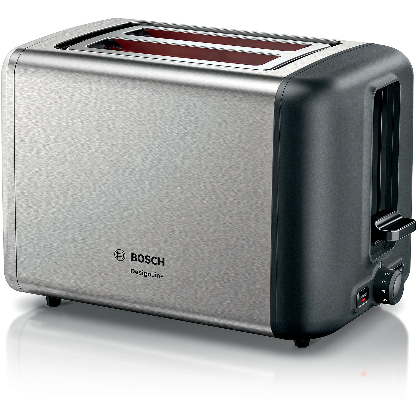 Tostador corto DesignLine Acero inoxidable 1050 W 1