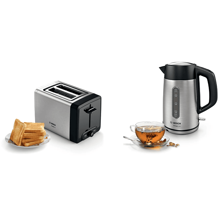 Tostador corto DesignLine Acero inoxidable 1050 W  3