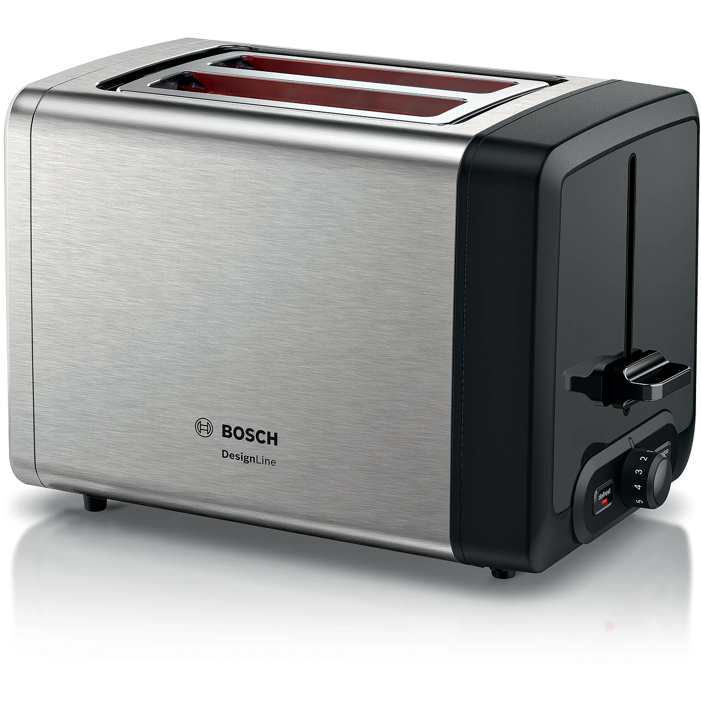 Tostador corto DesignLine Acero inoxidable 1050 W  1