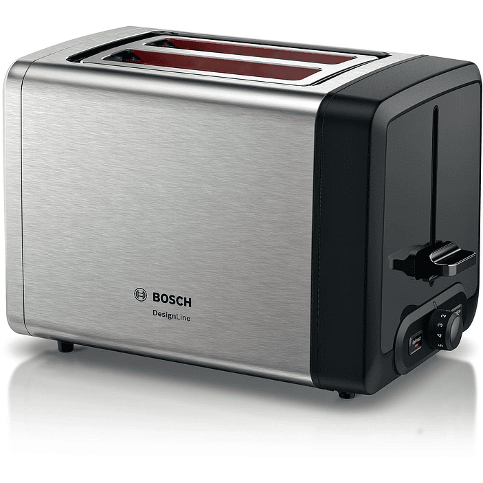 Tostador corto DesignLine Acero inoxidable 1050 W  1