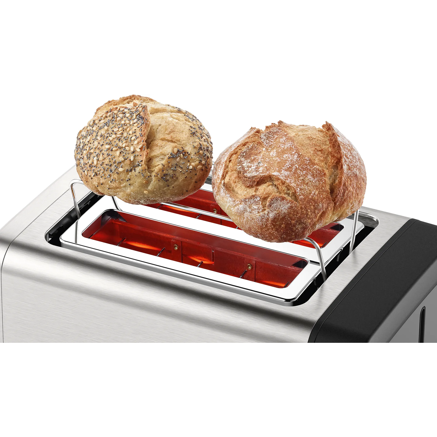 Tostador corto DesignLine Acero inoxidable 1050 W  6