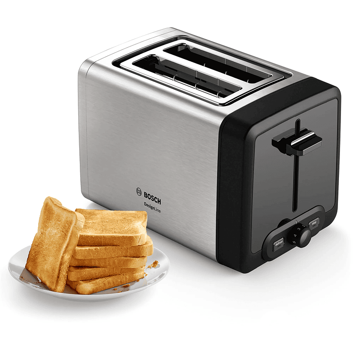 Tostador corto DesignLine Acero inoxidable 1050 W  9