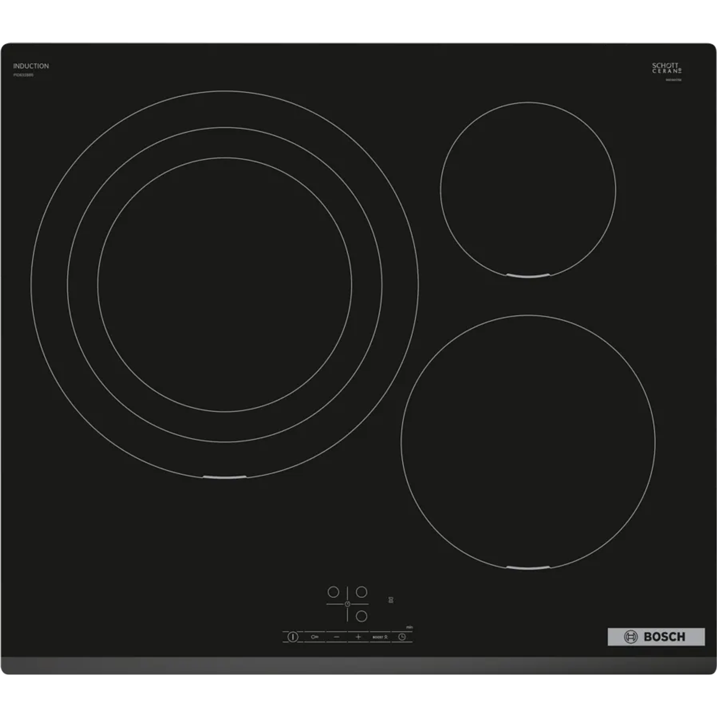 Serie 4 Placa de inducción 60 cm sin perfiles zona triple 1