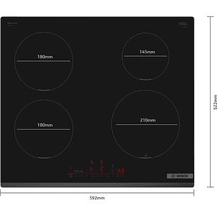 Serie 6 Placa de inducción 60 cm sin perfiles PerfectFry Plus