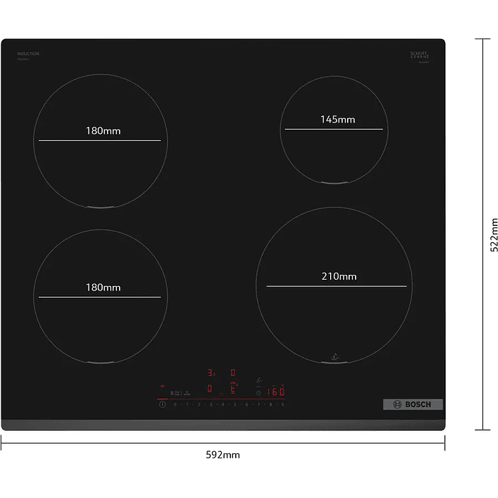 Serie 6 Placa de inducción 60 cm sin perfiles PerfectFry Plus 2