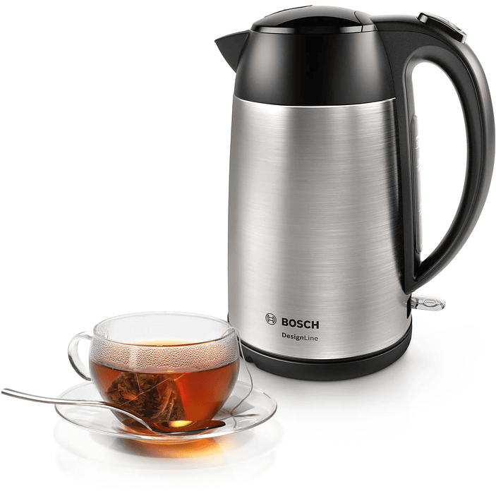 Bosch Hervidor DesignLine – 1,7 L Acero Inoxidable y Potencia Rápida 6