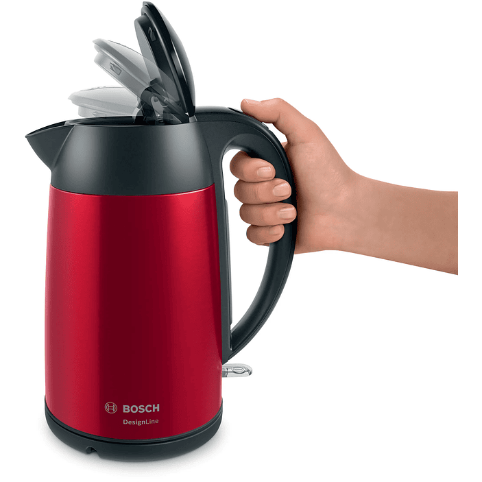 Bosch Hervidor DesignLine 1,7 L – Diseño rojo moderno y ebullición rápida 3