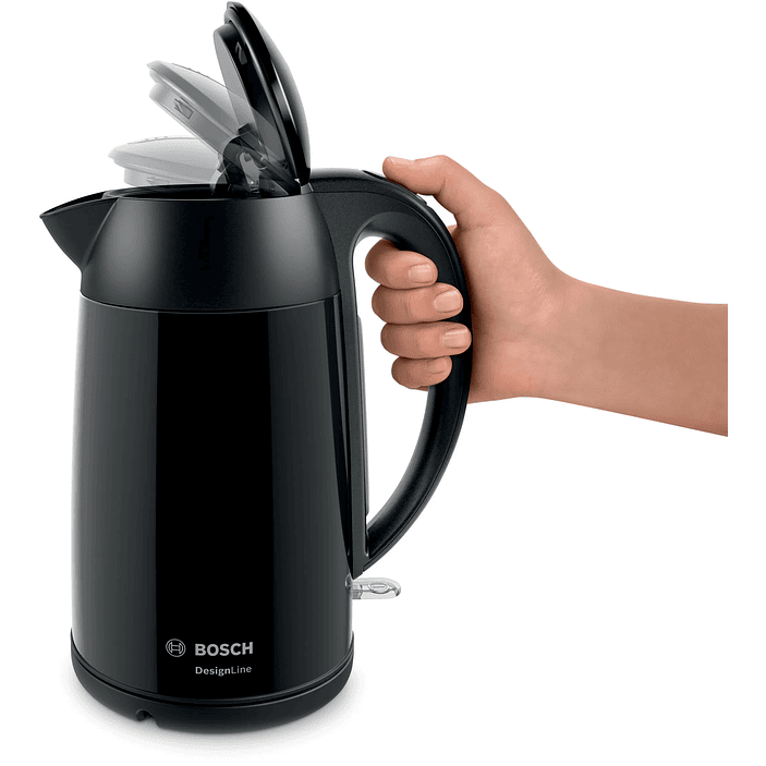Bosch Hervidor DesignLine 1,7 L Negro · Rápido y seguro 7