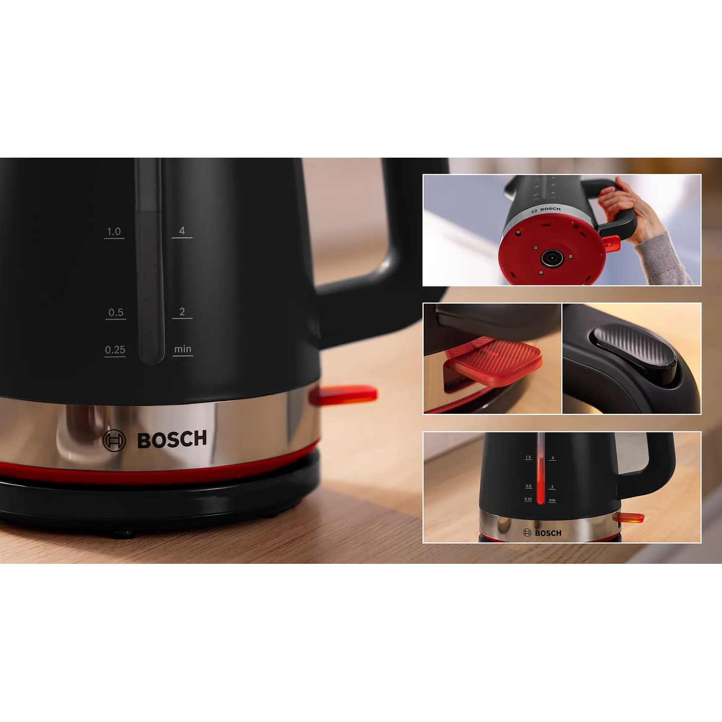 Bosch Hervidor MyMoment 1,7 L Negro · Diseño compacto y eficiente 3