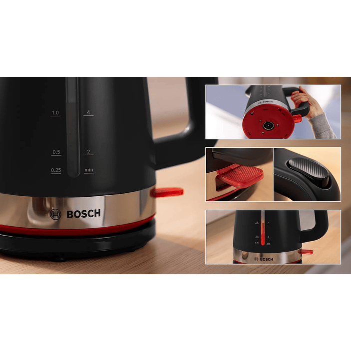 Bosch Hervidor MyMoment 1,7 L Negro · Diseño compacto y eficiente 3