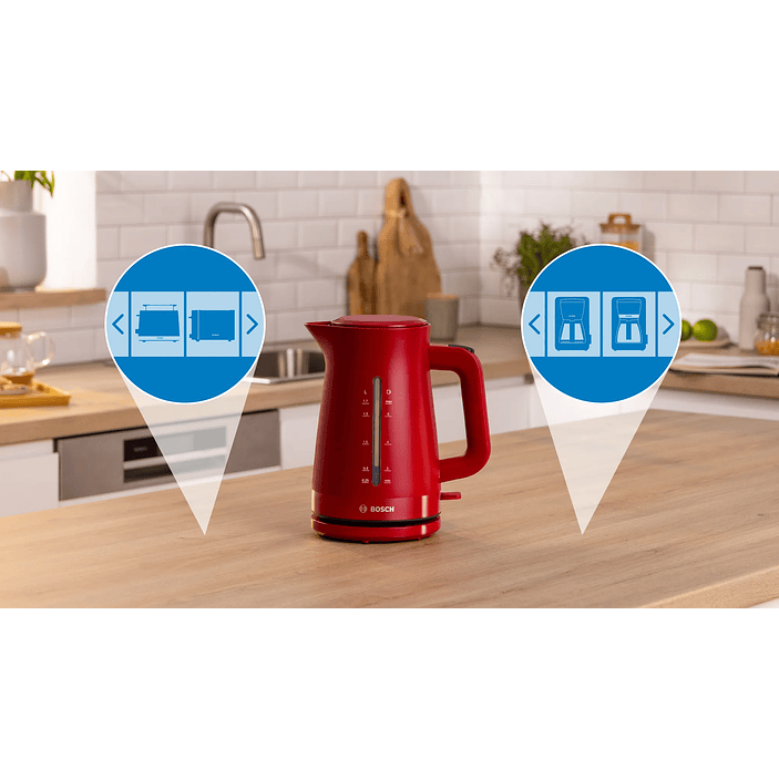 Bosch Hervidor MyMoment 1,7 L Rojo · Potente y moderno 6