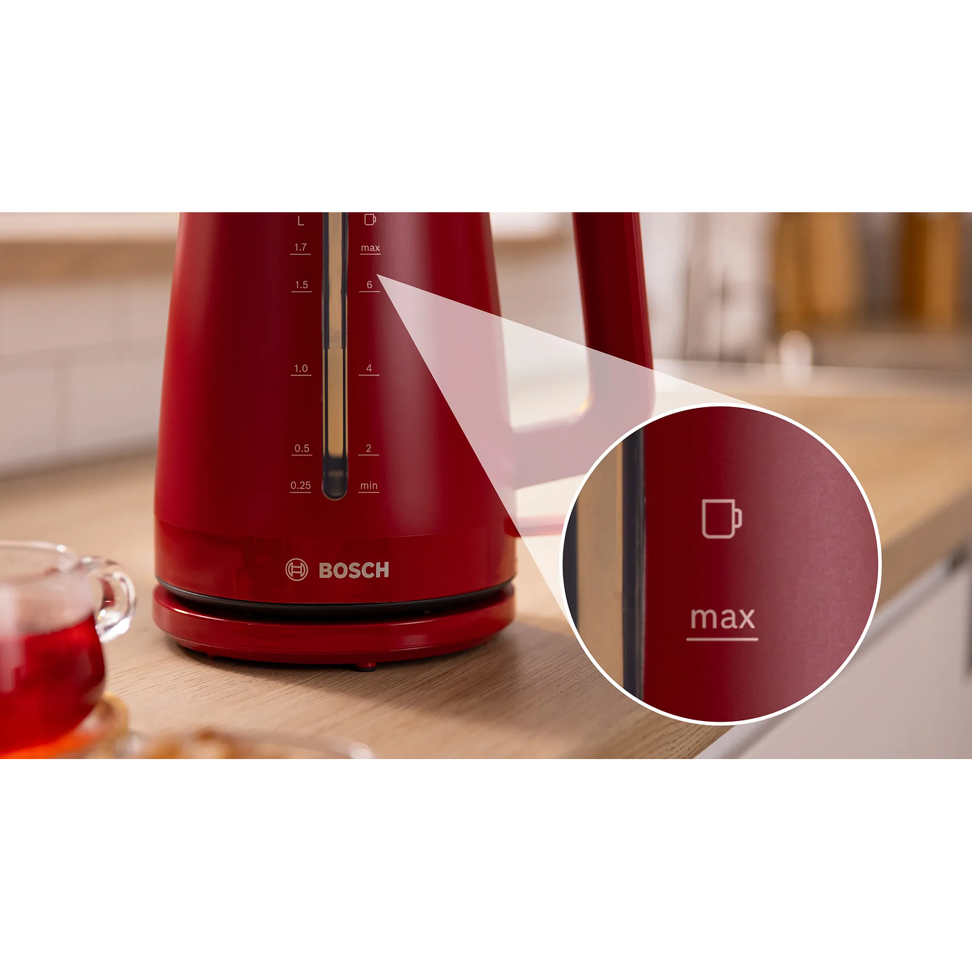 Bosch Hervidor MyMoment 1,7 L Rojo · Potente y moderno 9