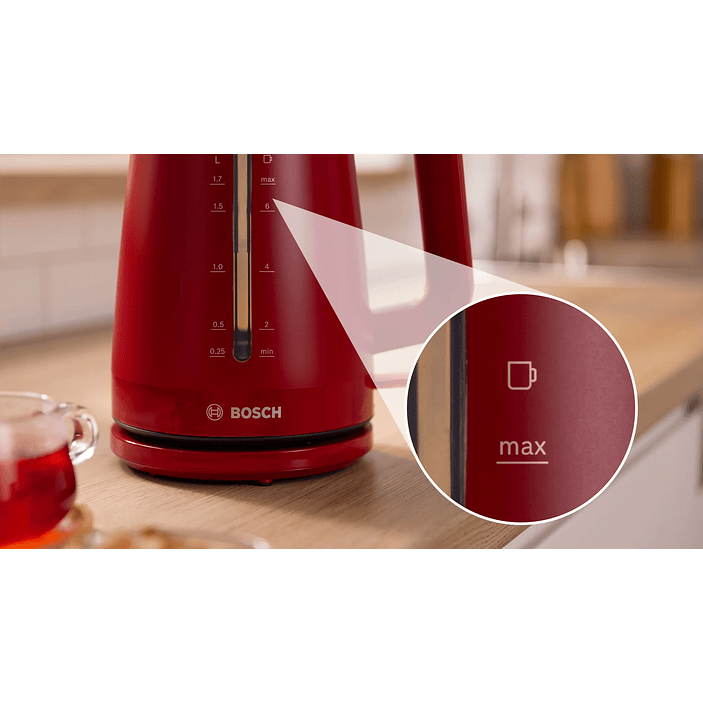 Bosch Hervidor MyMoment 1,7 L Rojo · Potente y moderno 9