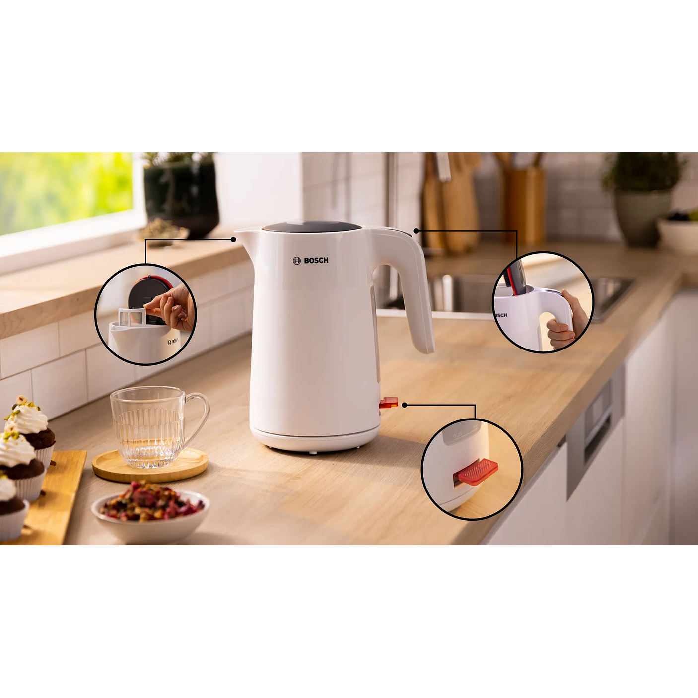 Bosch Hervidor MyMoment 1,7 L Blanco · Compacto y eficiente 3