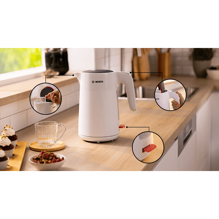 Bosch Hervidor MyMoment 1,7 L Blanco · Compacto y eficiente 3