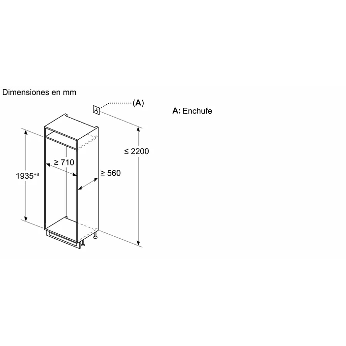 iQ300 Frigorífico combi integrable 193.5 x 70.8 cm Puerta fija 7