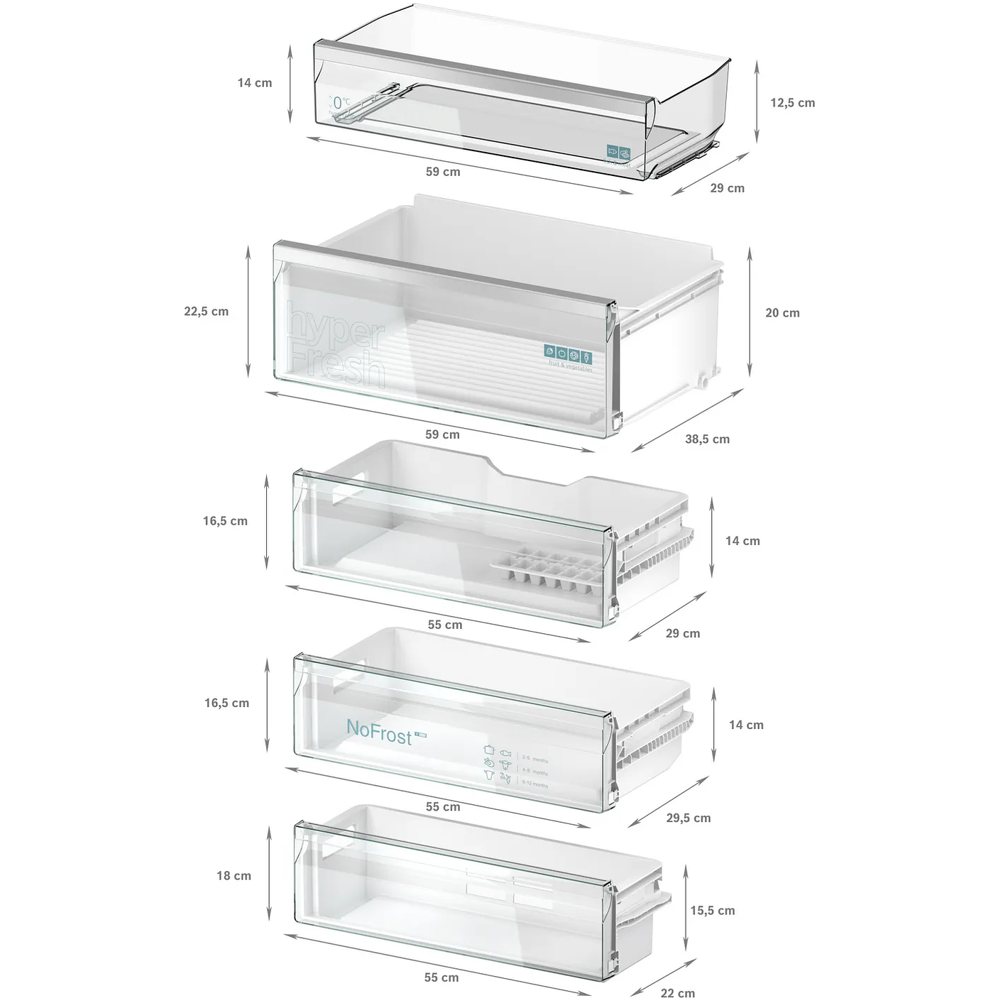 iQ300 Frigorífico combi integrable 193.5 x 70.8 cm Puerta fija 9